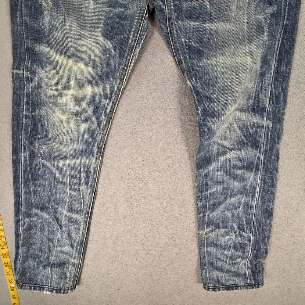 Selvedge Jeans Womens Blue Medium Wash Slim Whiskers Honeycomb Fits‎ 29x26